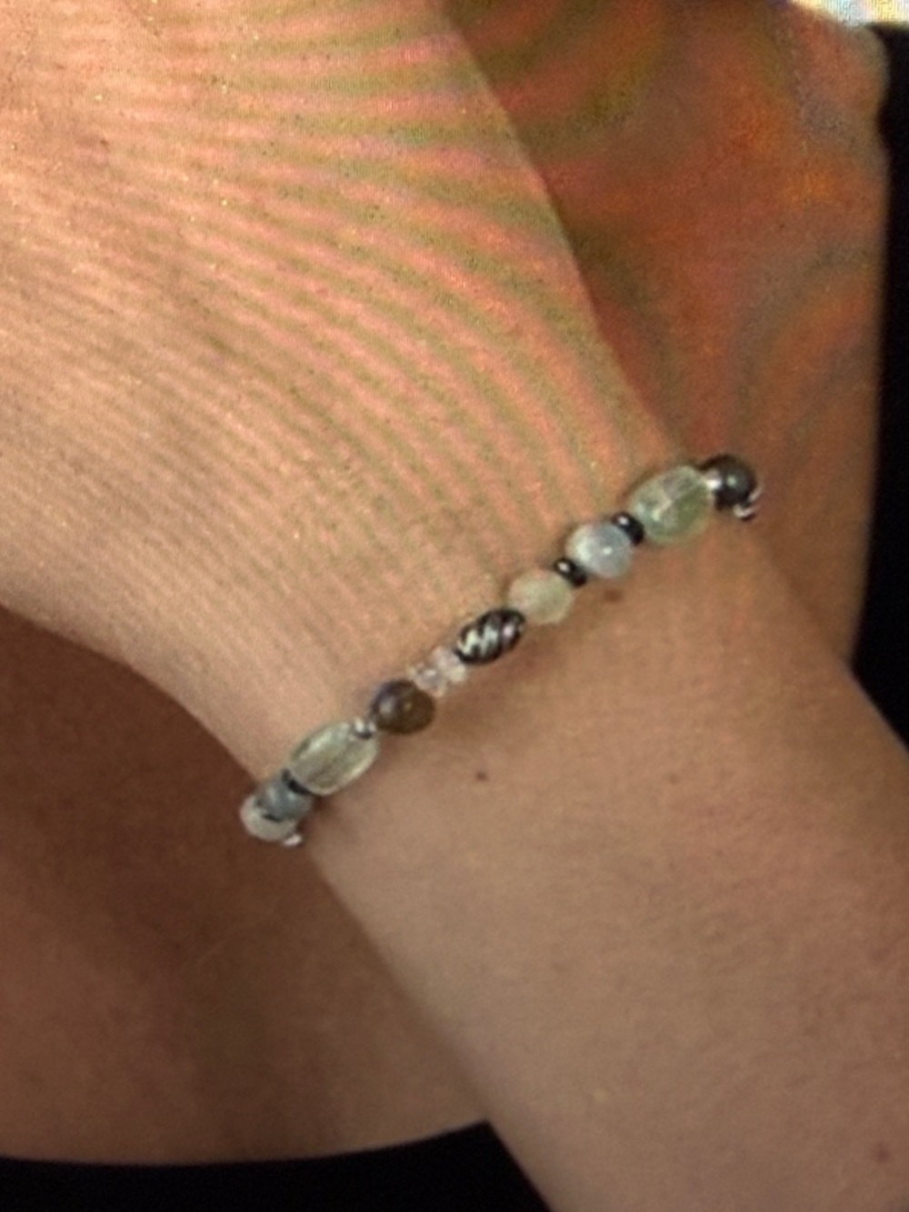 Carolyn Pollack bead bracelet adjustable up to approximately 7 in
